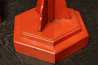 明るい朱の色艶に包まれたぼんぼり台 DC8207 2個1セット