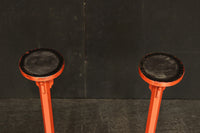 明るい朱の色艶に包まれたぼんぼり台 DC8207 2個1セット