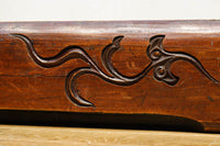 シンメトリーの彫刻柄が大正浪漫漂う艶色の綺麗な梁 DC8222