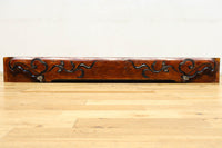 シンメトリーの彫刻柄が大正浪漫漂う艶色の綺麗な梁 DC8222