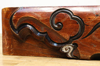 シンメトリーの彫刻柄が大正浪漫漂う艶色の綺麗な梁 DC8222