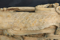 龍へと昇華する鯉の滝昇りを描いた立体彫刻が素晴らしい梁飾り DC8223ab 在庫(a:1 b:1)枚