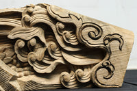 龍へと昇華する鯉の滝昇りを描いた立体彫刻が素晴らしい梁飾り DC8223ab 在庫(a:1 b:1)枚