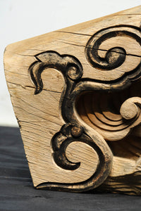 龍へと昇華する鯉の滝昇りを描いた立体彫刻が素晴らしい梁飾り DC8223ab 在庫(a:1 b:1)枚