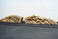 龍へと昇華する鯉の滝昇りを描いた立体彫刻が素晴らしい梁飾り DC8223ab 在庫(a:1 b:1)枚