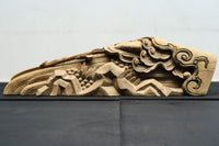 龍へと昇華する鯉の滝昇りを描いた立体彫刻が素晴らしい梁飾り DC8223ab 在庫(a:1 b:1)枚