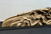 龍へと昇華する鯉の滝昇りを描いた立体彫刻が素晴らしい梁飾り DC8223ab 在庫(a:1 b:1)枚