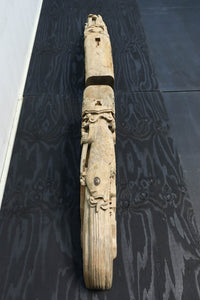 龍へと昇華する鯉の滝昇りを描いた立体彫刻が素晴らしい梁飾り DC8223ab 在庫(a:1 b:1)枚