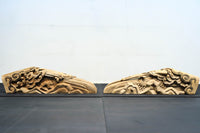 龍へと昇華する鯉の滝昇りを描いた立体彫刻が素晴らしい梁飾り DC8223ab 在庫(a:1 b:1)枚