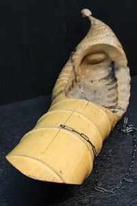 自然な竹の風合いある吊るし花器 DC8224