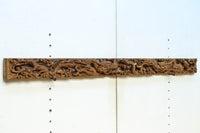 貫禄ある2頭の龍の立体感溢れるけやき彫刻飾り DC8226