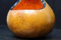 丸みがあり愛嬌あるふくべ細工のかぼちゃ型炭入れ DC8237