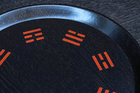 朱柄が映える黒色の丸盆 DC8247