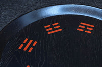 朱柄が映える黒色の丸盆 DC8247