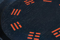 朱柄が映える黒色の丸盆 DC8247