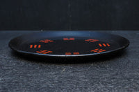 朱柄が映える黒色の丸盆 DC8247