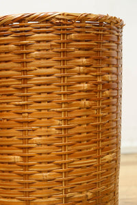 綺麗な艶色をした円柱型の編みカゴ DC8265