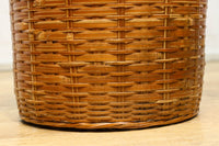 綺麗な艶色をした円柱型の編みカゴ DC8265