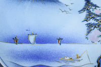 富士の頂きを望む風景を華やかに描いた中皿 DC8266 在庫5枚