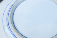 富士山と帆船が浮かぶ水辺の風景を描いた染付中皿 DC8267 在庫4枚