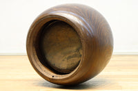 杢目が素晴らしい重厚感のある木製の丸火鉢 DC8274