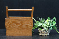 穏やかな杢目模様の持ち手付き炭入れ DC8289