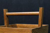 穏やかな杢目模様の持ち手付き炭入れ DC8289