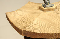 珍品!! 自然の風合いが温かみある木製の灯籠 DC8327