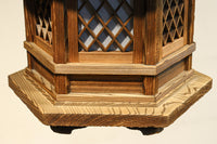 珍品!! 自然の風合いが温かみある木製の灯籠 DC8327