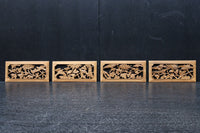 お花や小鳥の美しい風景を描いた小型の彫刻飾り DC8346abcd 在庫(a:0b:1 c:0 d:0)枚