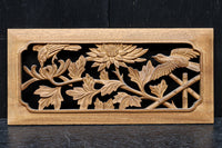 お花や小鳥の美しい風景を描いた小型の彫刻飾り DC8346abcd 在庫(a:0b:1 c:0 d:0)枚