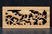 お花や小鳥の美しい風景を描いた小型の彫刻飾り DC8346abcd 在庫(a:0b:1 c:0 d:0)枚