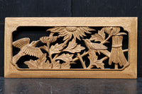 お花や小鳥の美しい風景を描いた小型の彫刻飾り DC8346abcd 在庫(a:0b:1 c:0 d:0)枚