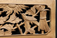 お花や小鳥の美しい風景を描いた小型の彫刻飾り DC8346abcd 在庫(a:0b:1 c:0 d:0)枚