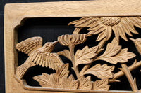 お花や小鳥の美しい風景を描いた小型の彫刻飾り DC8346abcd 在庫(a:0b:1 c:0 d:0)枚