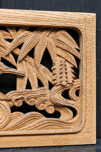 縁起の良い絵柄で品格ある小型の彫刻飾り DC8348abcd 在庫(a:0b:0 c:1 d:1)枚