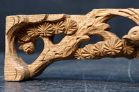 梅や松と小鳥の穏やかな風景を描いた小型の彫刻飾り DC8350ab 在庫(a:1 b:1 )枚