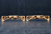 梅や松と小鳥の穏やかな風景を描いた小型の彫刻飾り DC8350ab 在庫(a:1 b:1 )枚