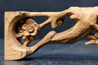 梅や松と小鳥の穏やかな風景を描いた小型の彫刻飾り DC8350ab 在庫(a:1 b:1 )枚