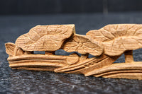 極小!! 蓮の花と葉を上品に描いた彫刻飾りセット DC8362 在庫2個一組