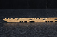 極細!! 花と葉をシンメトリ-に描いた細長彫刻飾り DC8367 在庫2本