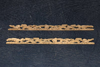 荒波を飛翔する波千鳥を描いた小さな彫刻飾り DC8368ab 在庫(a:1 b:1)枚