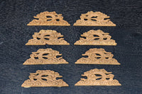 水辺の波模様を描いた小型彫刻飾り DC8371 在庫7枚