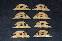 水辺の波模様を描いた小型彫刻飾り DC8371 在庫7枚