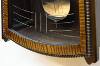 木目調の色合いが映える壁掛け時計【不動】 DC8383