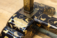 黒漆で雅な気品溢れる手ぬぐい掛け DC8401a