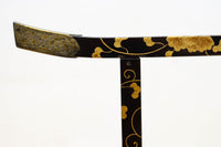 黒漆で雅な気品溢れる手ぬぐい掛け DC8401a