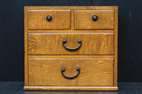 穏やかな杢目で味わいあるレトロな針箱 DC8413