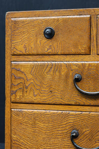 穏やかな杢目で味わいあるレトロな針箱 DC8413