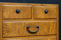 穏やかな杢目で味わいあるレトロな針箱 DC8413